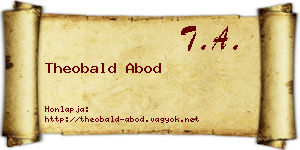Theobald Abod névjegykártya